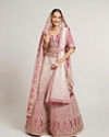 Coral Velvet Lehenga Euphoria